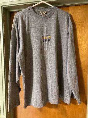Y2K Aeropostale 100% Cotton Light Gray Men's Long Sleeve Shirt Size XL